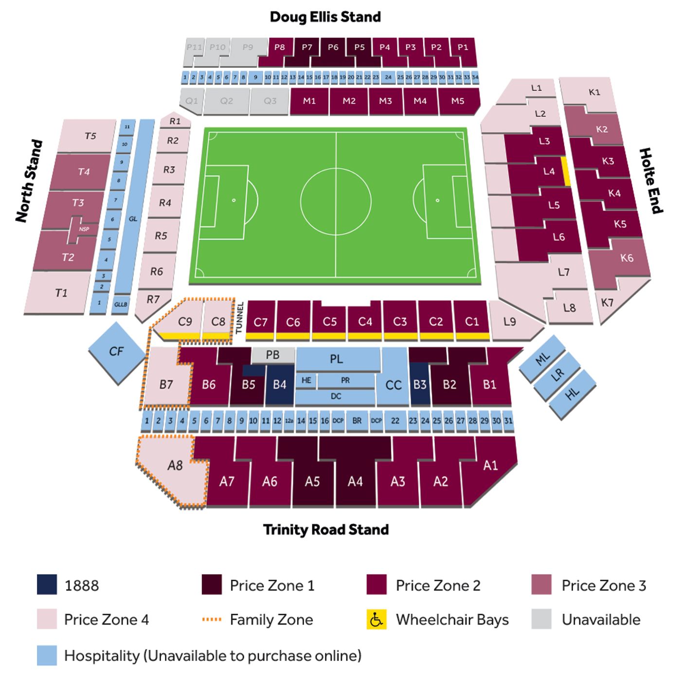 Aston Villa announce matchday ticket prices for 2023/24